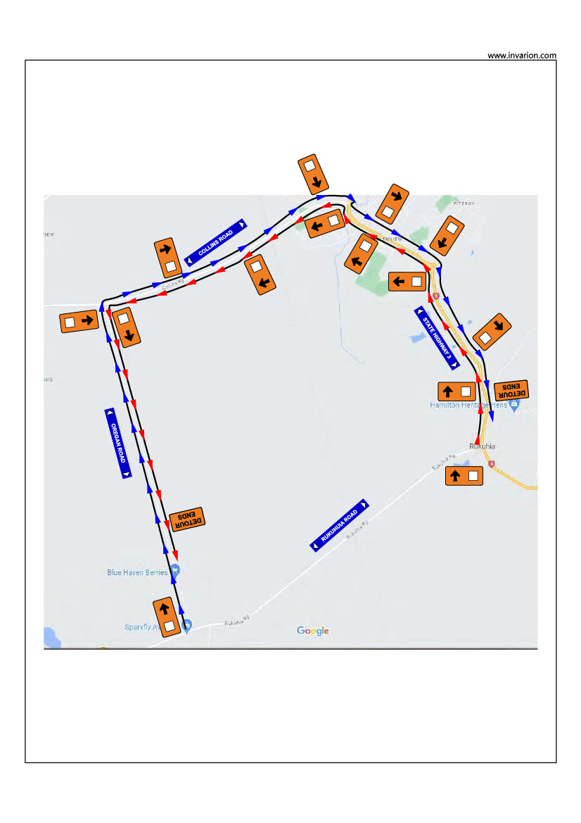 Detour Map Rukuhia Road 