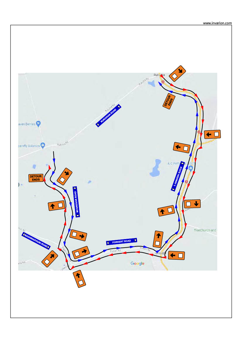 Detour Map Rukuhia Road 