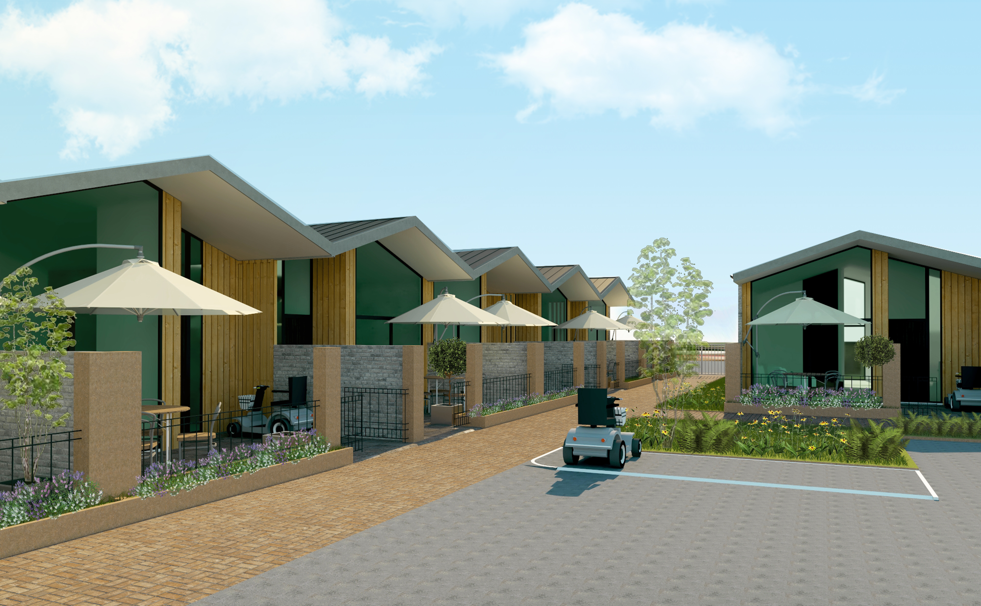An artist’s impression of the new units.  