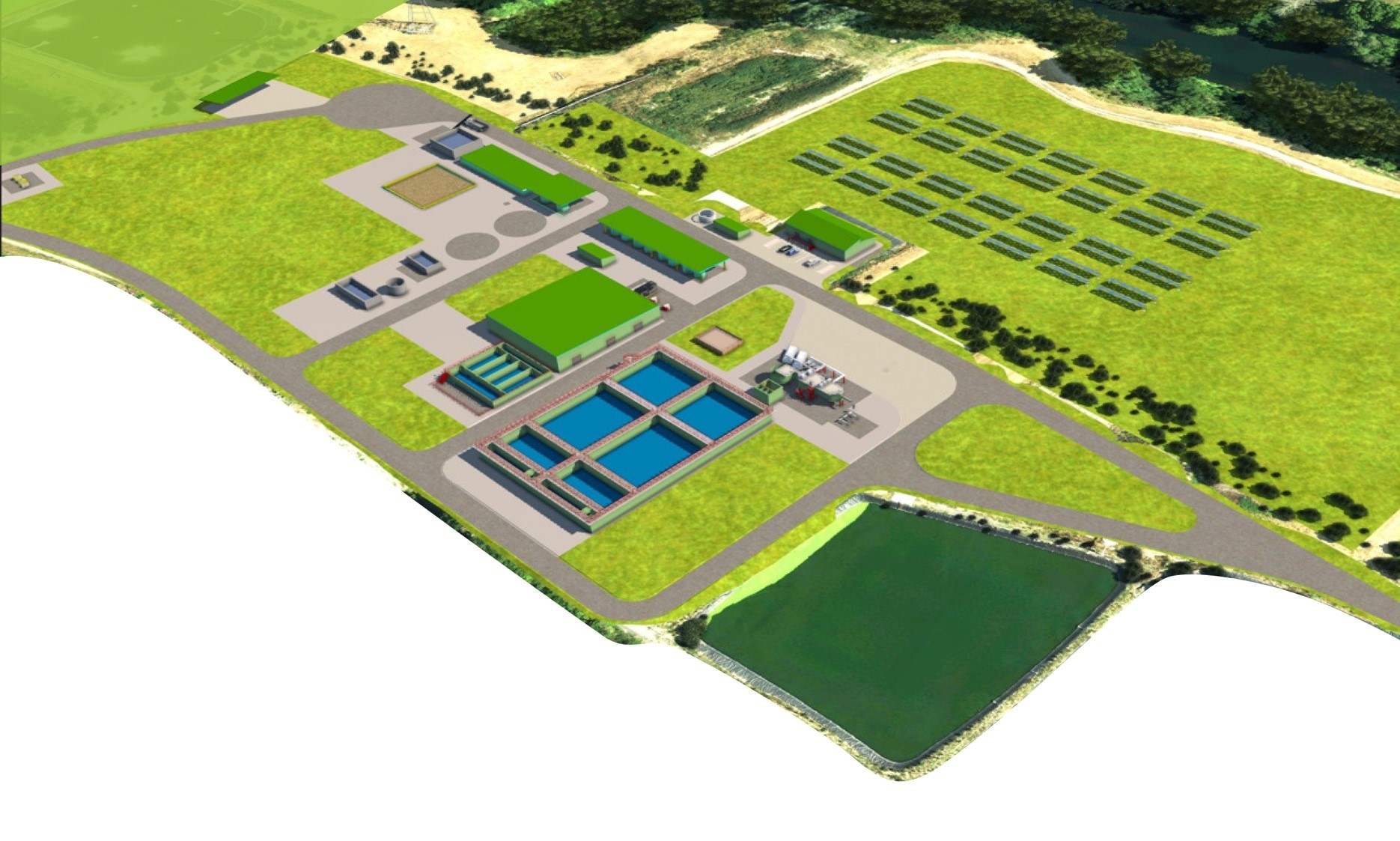 ​New Cambridge wastewater treatment plant.