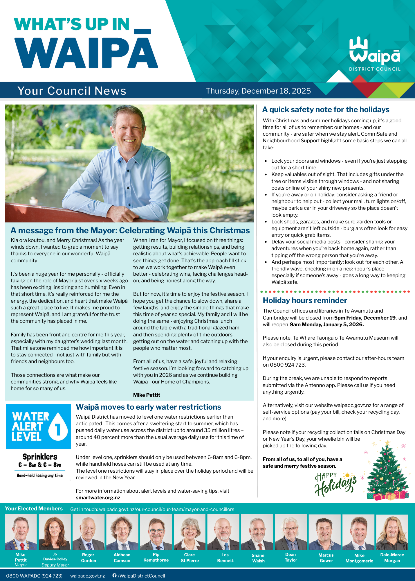 What's up in Waipa - Thursday December 18, 2025
