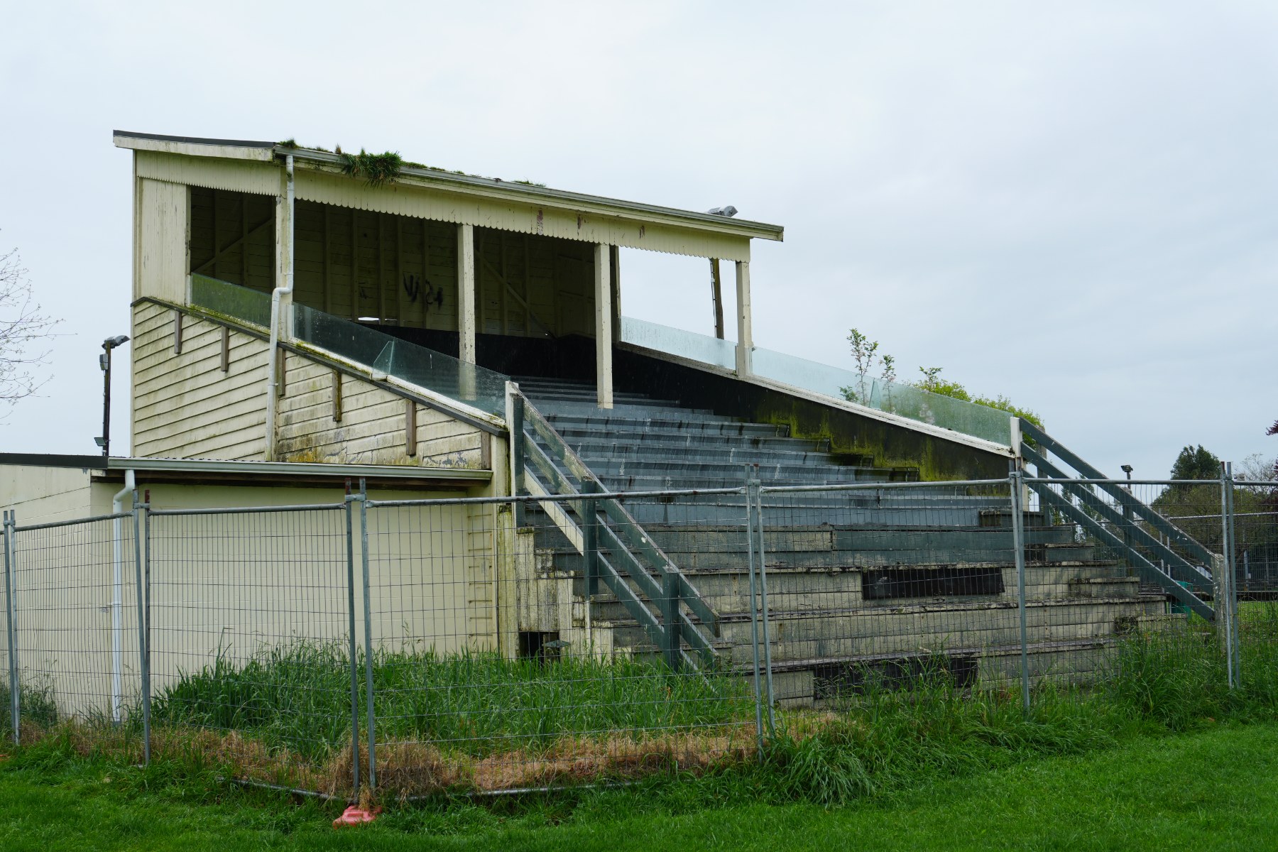 Photo caption: The grandstand at the Kihikihi Domain will be demolished this month.