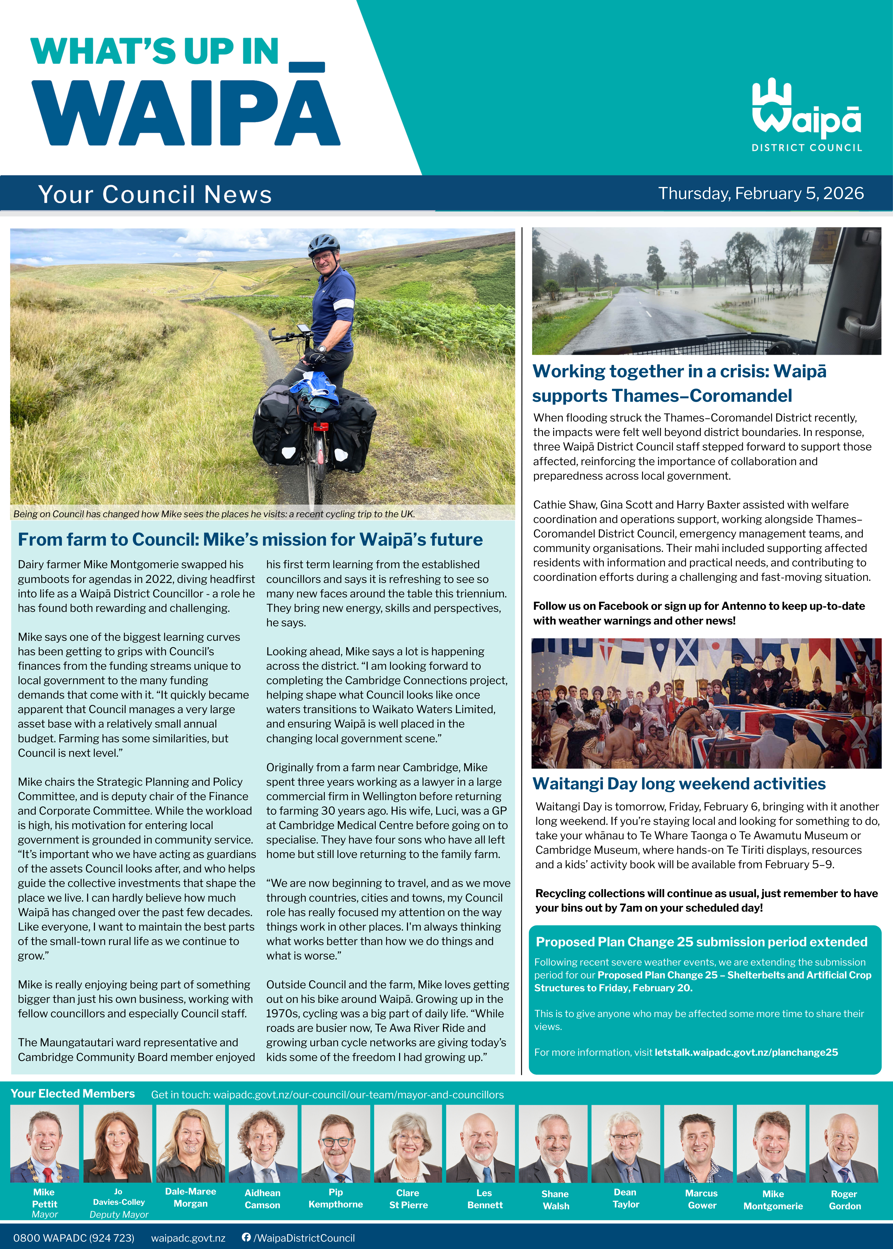 What's up in Waipā - Thursday February 5, 2026 - Waipa District Council