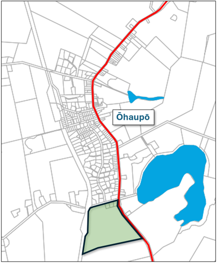 Map of the location of the plan change site.
