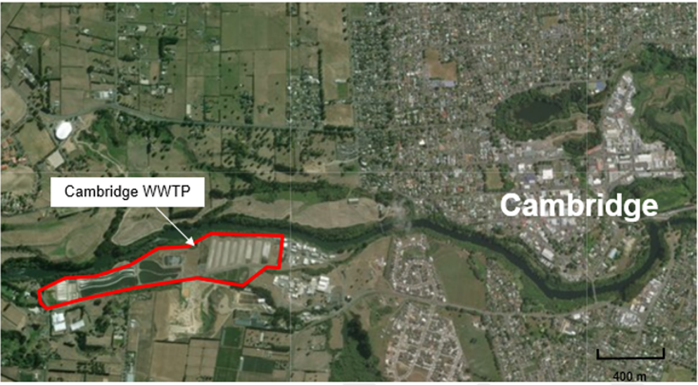 Cambridge Waste Water Treatment Plant Site Location
