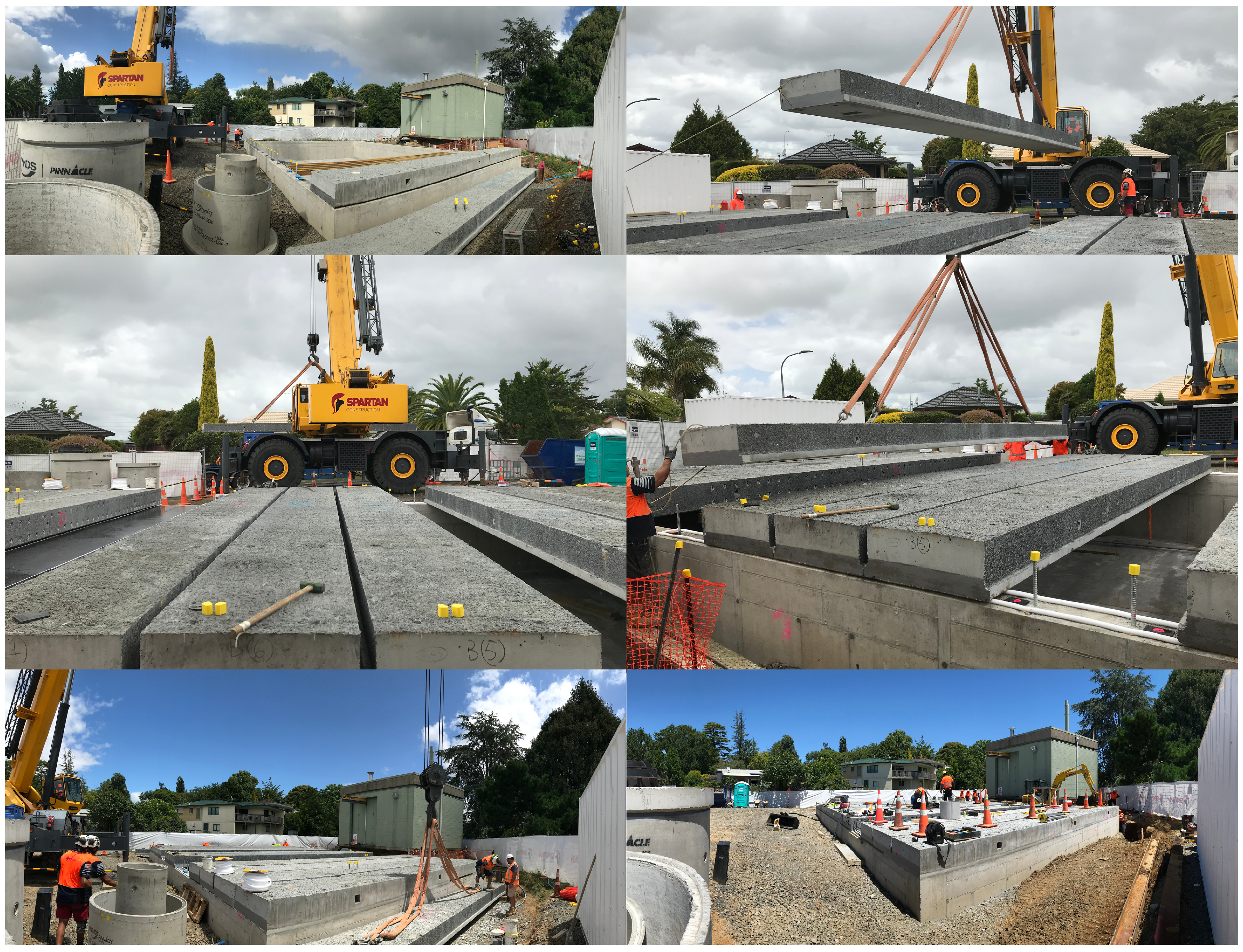 The roof slabs were installed for the new inground storage tank at Christie Avenue wastewater pump station in January 2021