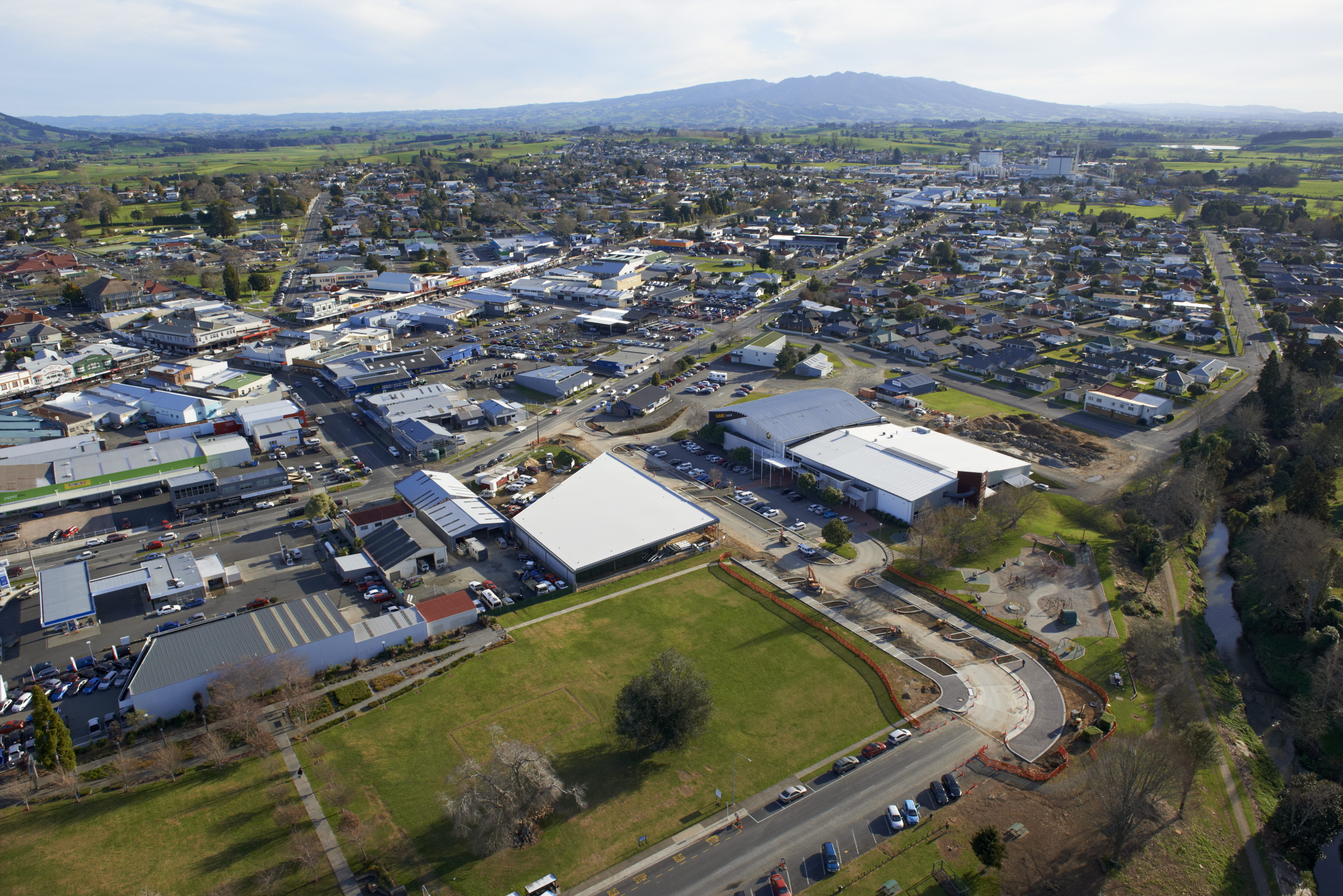 Aerial view of the Te Awamutu Event Centre