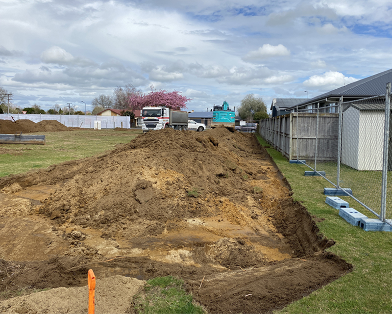 driveway construction at Vaile Court in Leamington. 