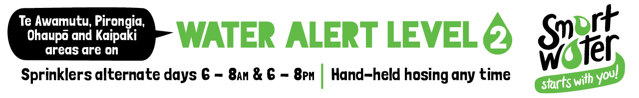 Residents in Hamilton, Te Awamutu, Pirongia and Ōhaupō will move to Water Alert Level 2 on Thursday 4 February. 